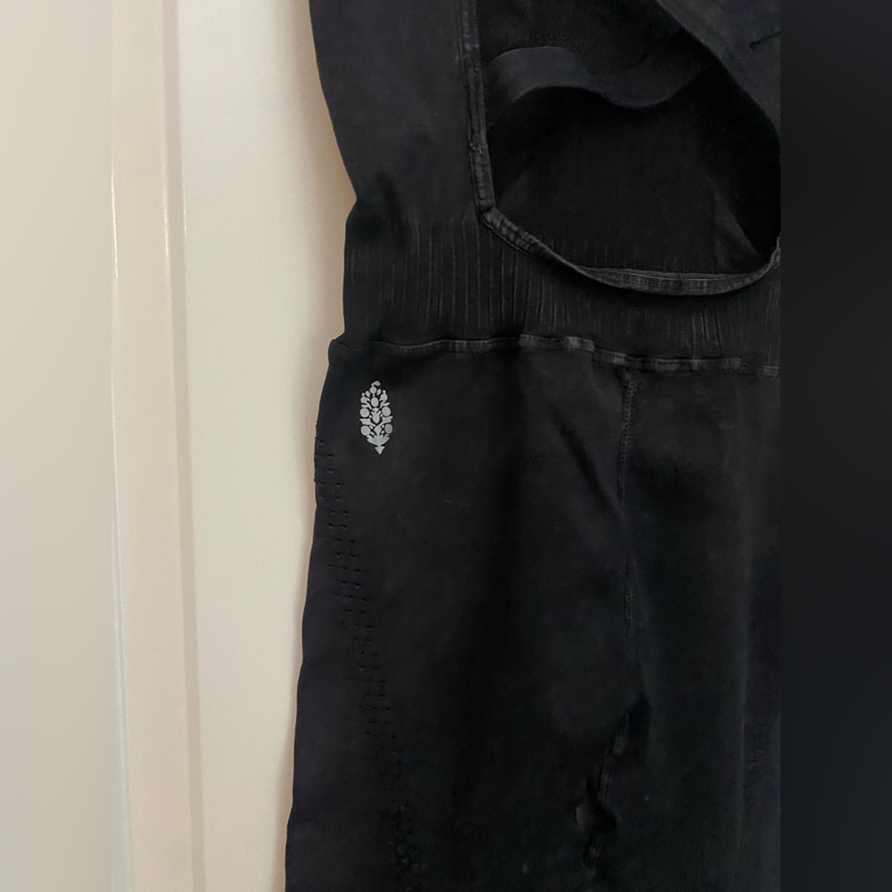 Free People Black Scoop-Neck Ribbed Jumpsuit - Picture 7 of 9